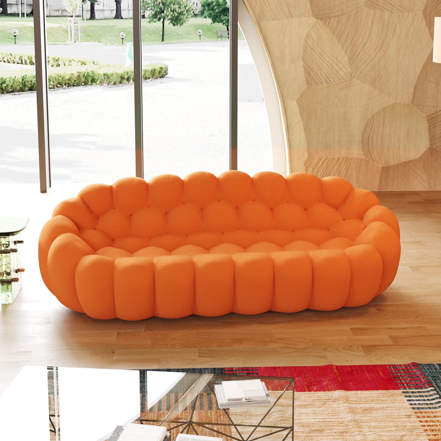 Sdorens Curved 3D Honeycomb Mesh Fabric Bean Bag Sofa