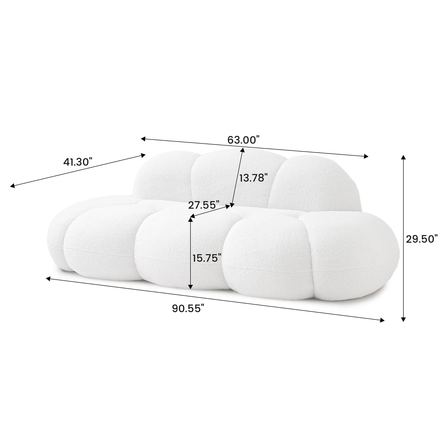 Sdorens Modern Cloud Shaped Sofa For Living Room And Bedroom
