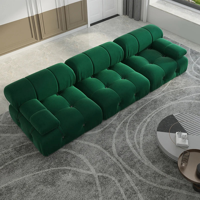 Sdorens Modern Minimalist Velvet Modular Sectional Sofa Set