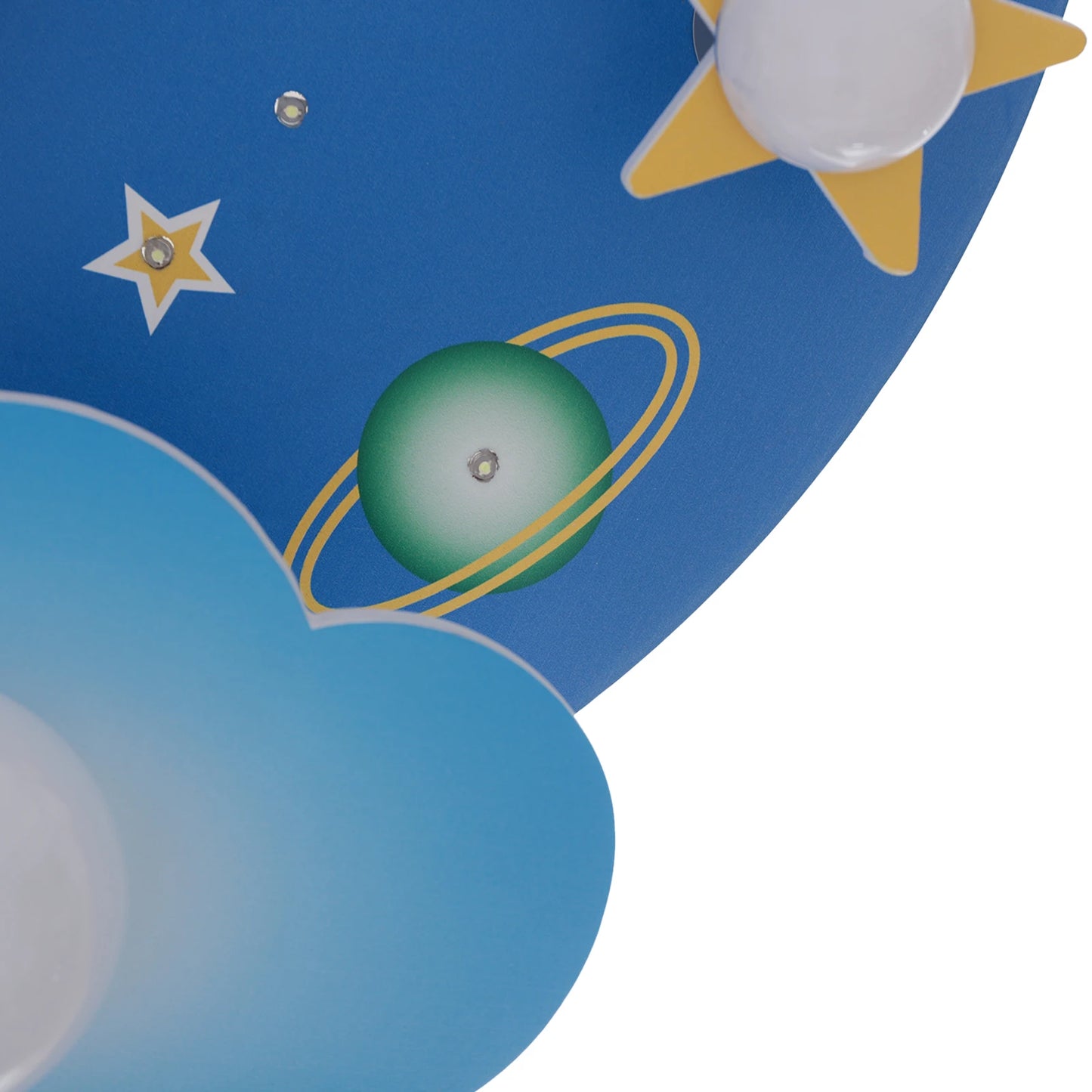 Modern Cartoon LED Ceiling Light Dimmable Wood Stars Chandelier
