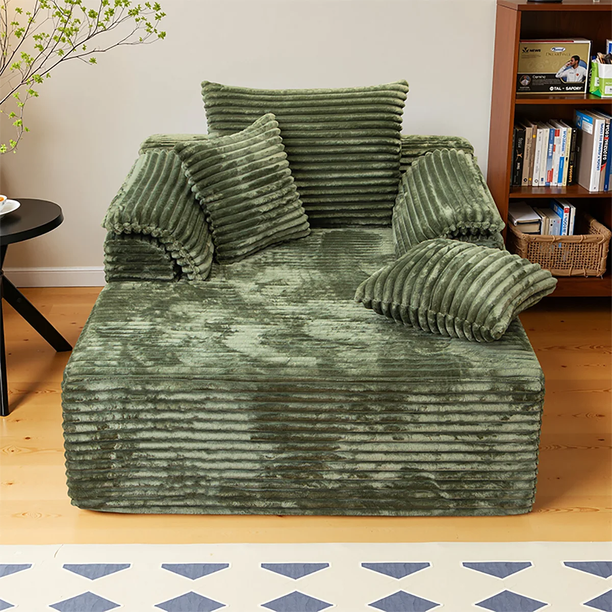 Minimalist Single Sofa Bed For Living Room Bedroom Cushions Included