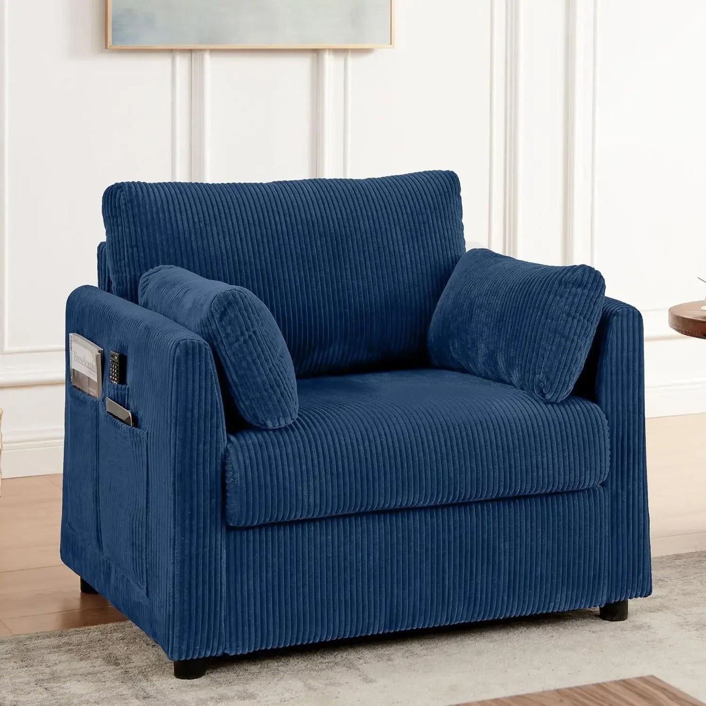 Corduroy Modern Accent Chair For Living Room