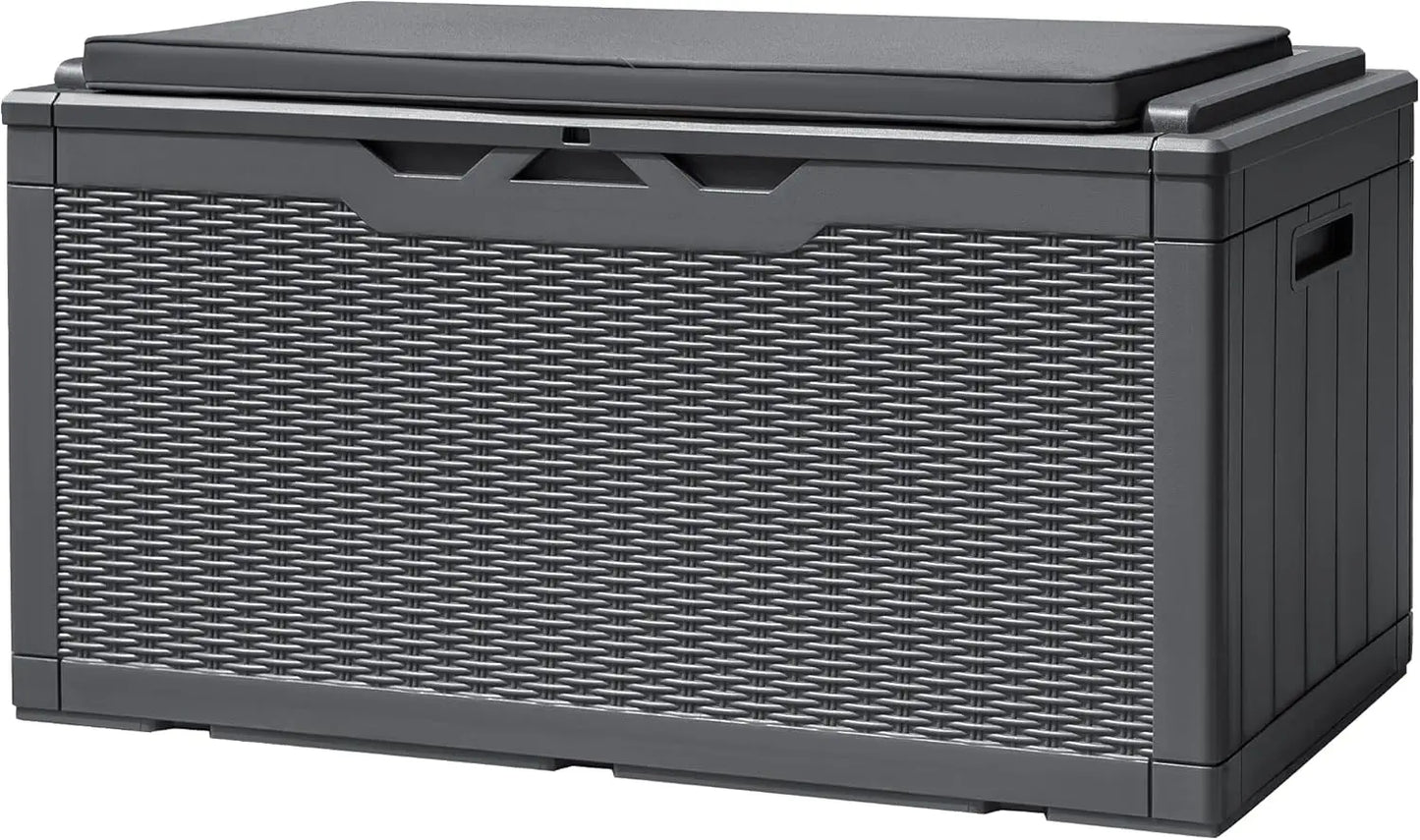 Devoko Resin Outdoor Deck Box Waterproof Storage Bench Patio