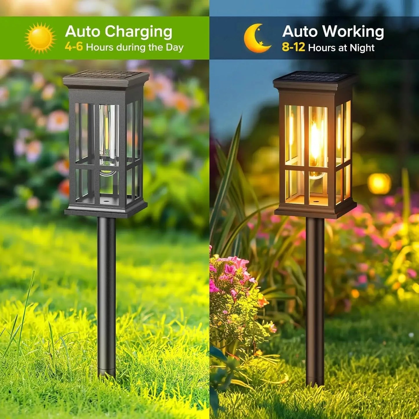 Solar Pathway Light Outdoor Lamp Waterproof Landscape Lighting for Garden