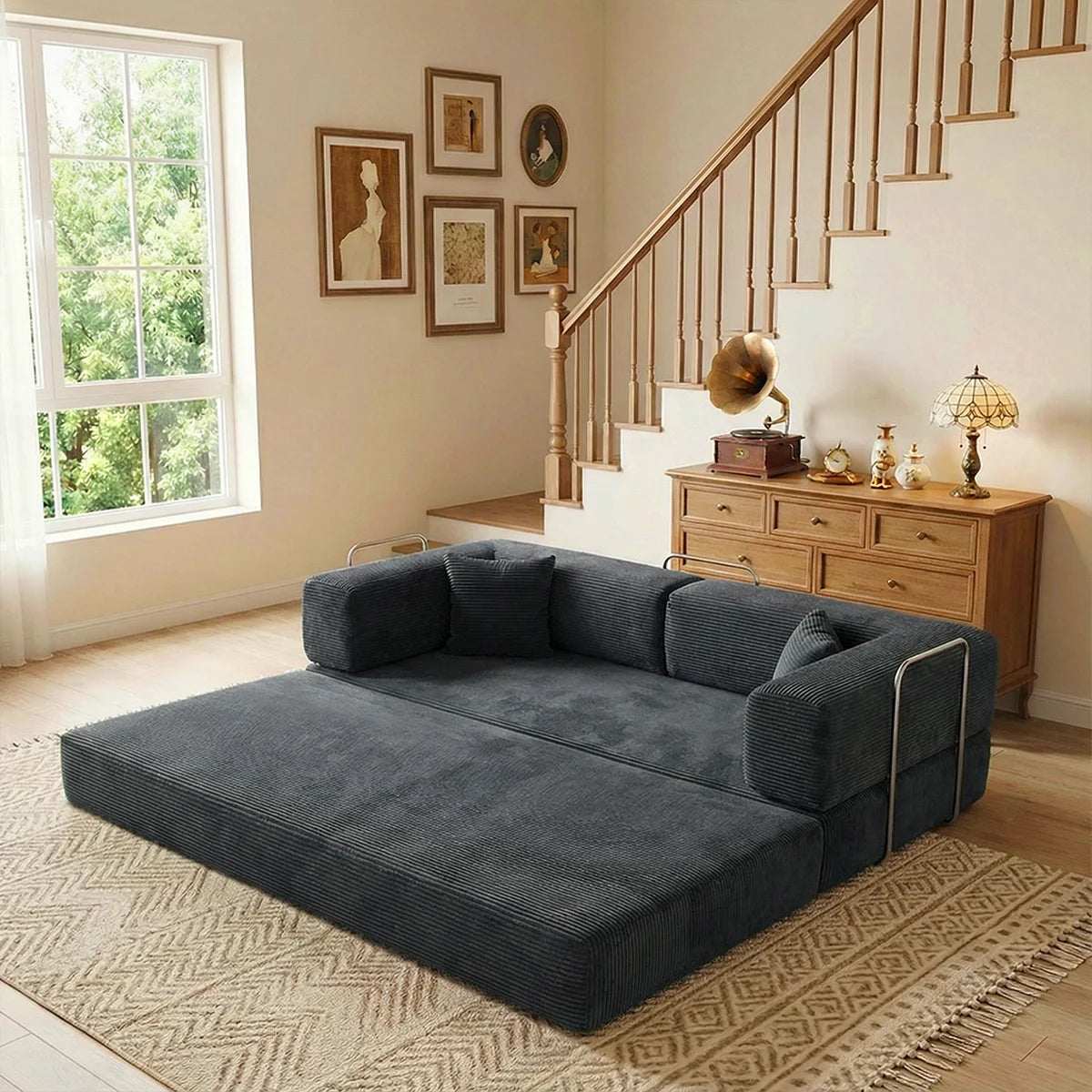 YQzyphyna Futon Sofa Bed 4in1 Convertible Couch For Living Room