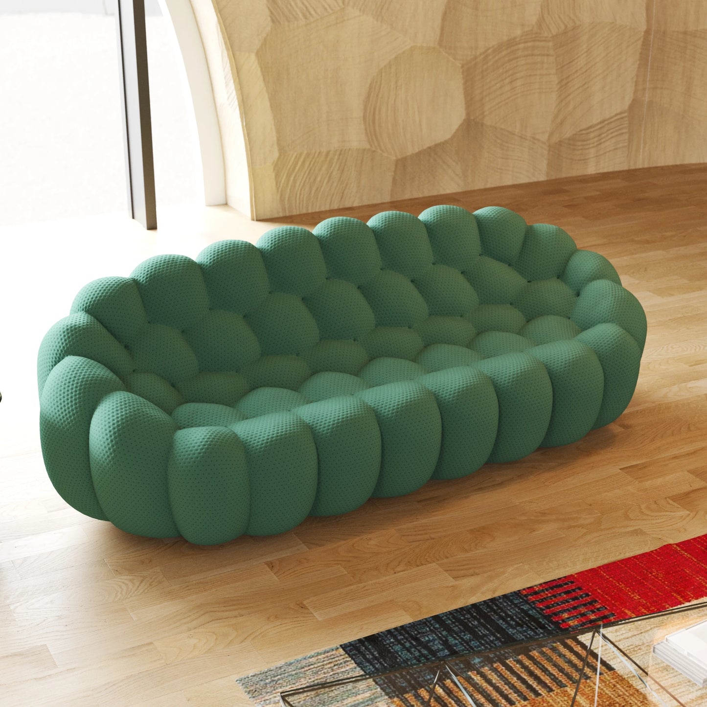 Sdorens Curved 3D Honeycomb Mesh Fabric Bean Bag Sofa