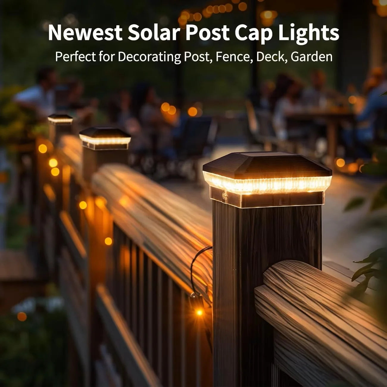 Solar Post Lighting 40 LEDs 3 Modes For Fence Posts