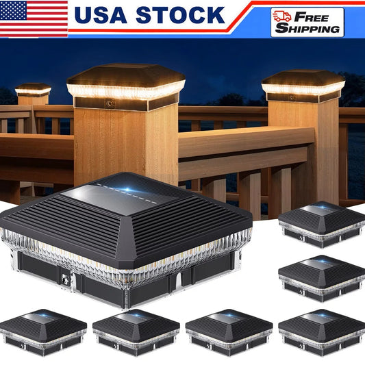 Solar Post Lighting 40 LEDs 3 Modes For Fence Posts