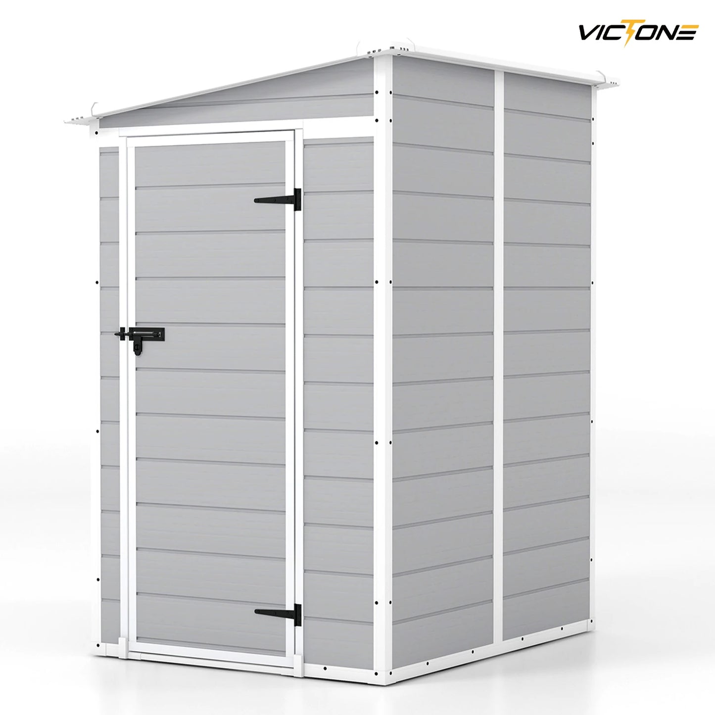 Victone Outdoor Plastic Storage Shed With Floor And Window Door