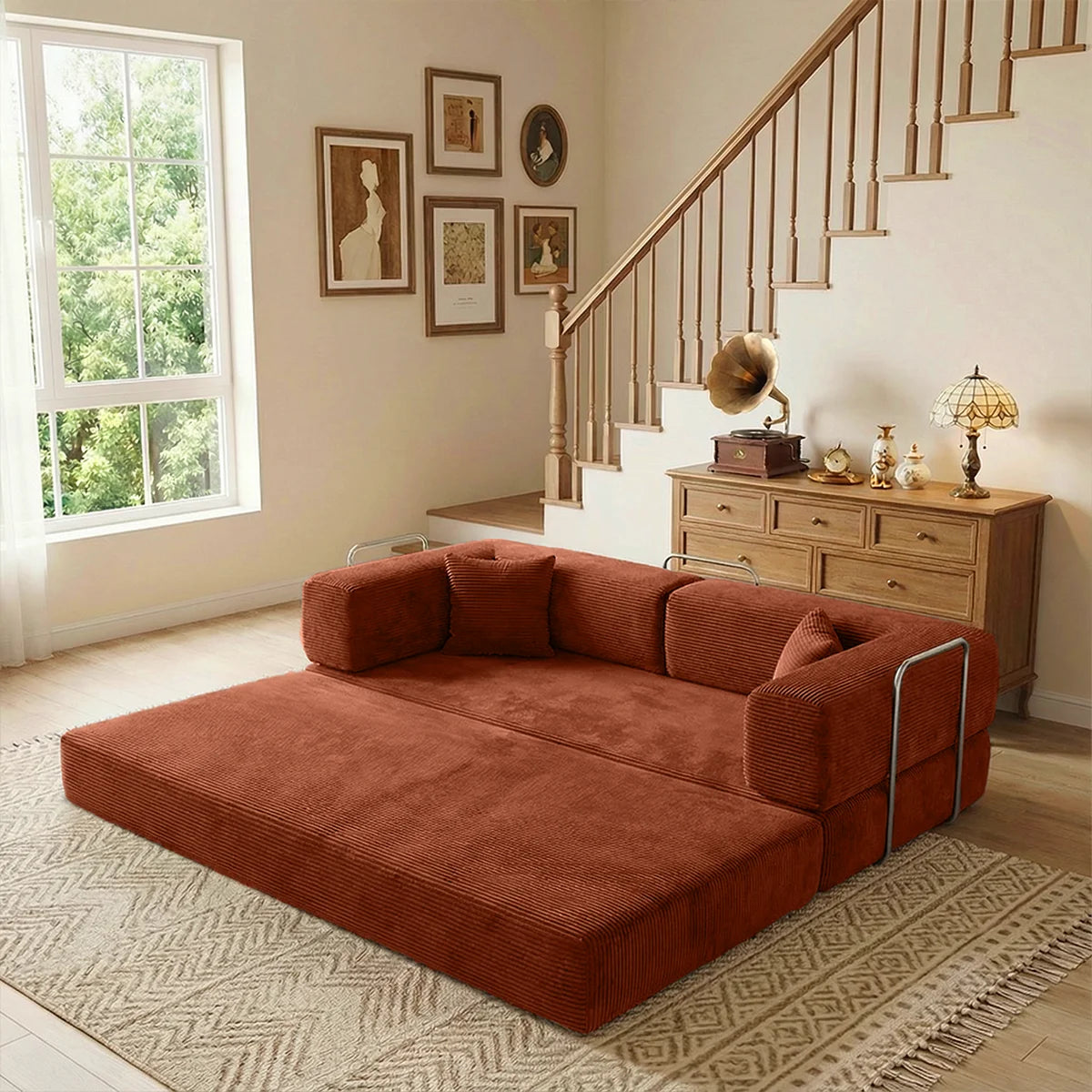 YQzyphyna Futon Sofa Bed 4in1 Convertible Couch For Living Room