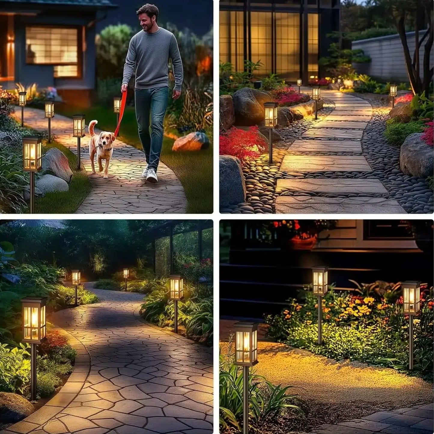 Solar Pathway Light Outdoor Lamp Waterproof Landscape Lighting for Garden