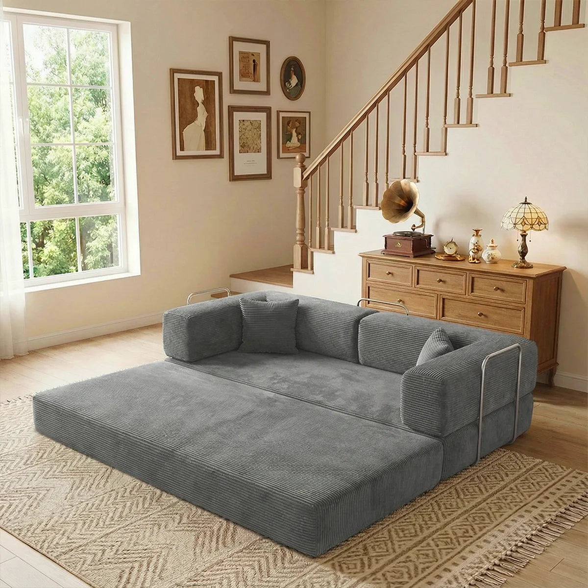 YQzyphyna Futon Sofa Bed 4in1 Convertible Couch For Living Room