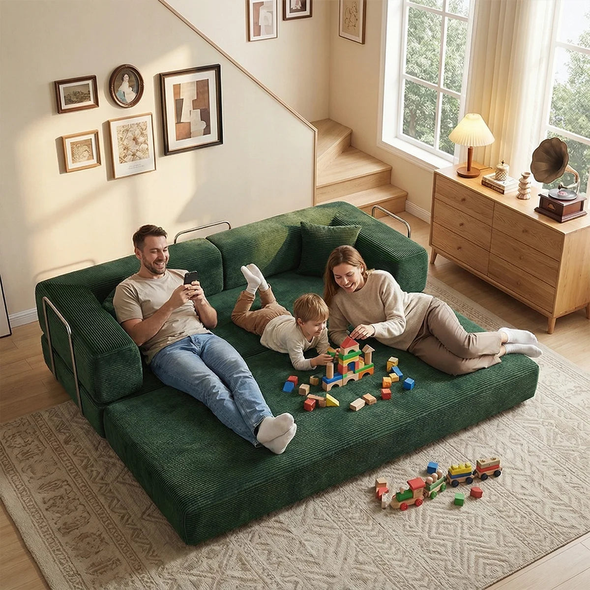 YQzyphyna Futon Sofa Bed 4in1 Convertible Couch For Living Room