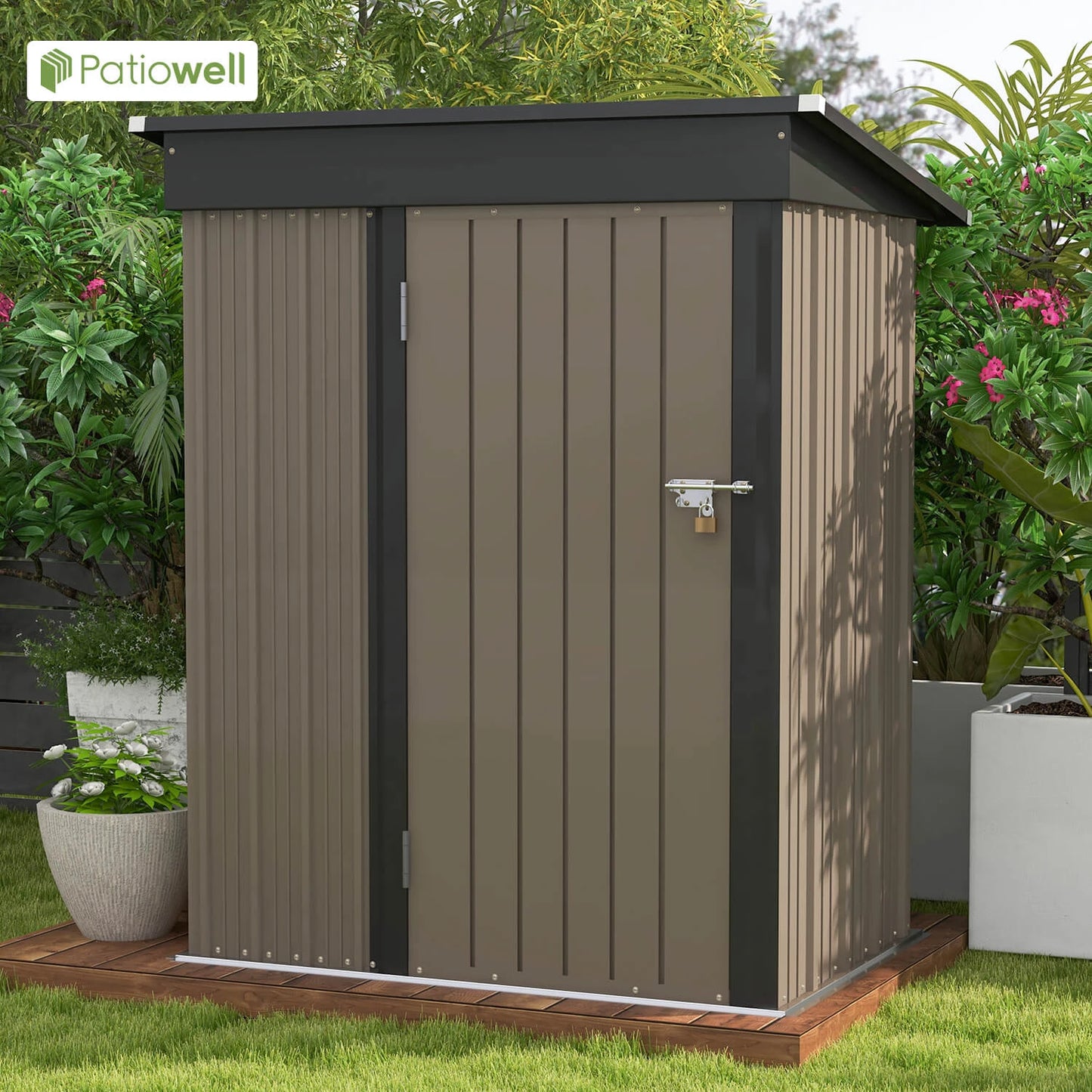 Victone Patiowell Outdoor Storage Shed With Lockable Door
