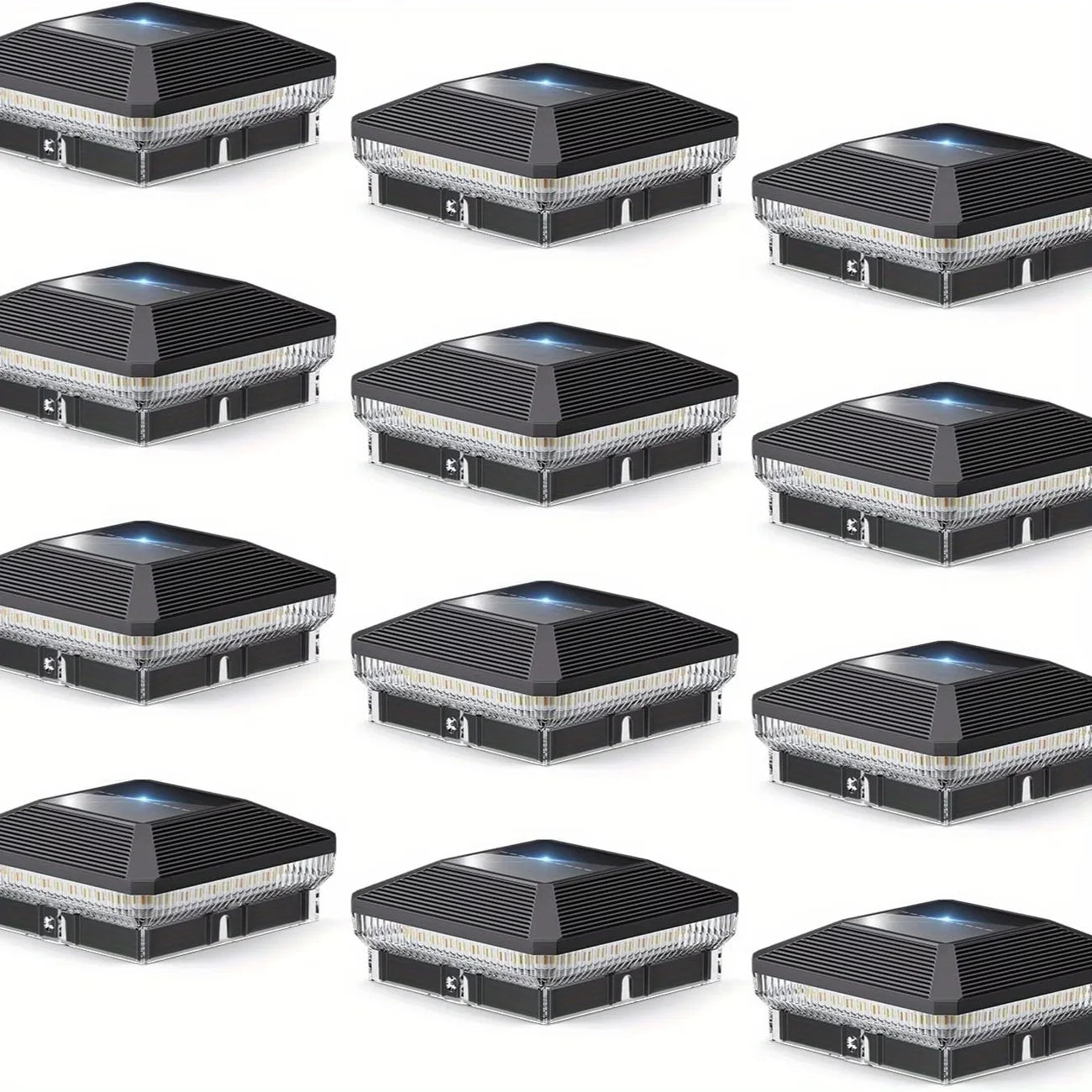 Solar Post Lighting 40 LEDs 3 Modes For Fence Posts