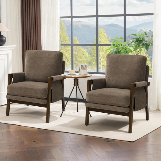 MOYU Mid Century Modern Upholstered Accent Arm Chair