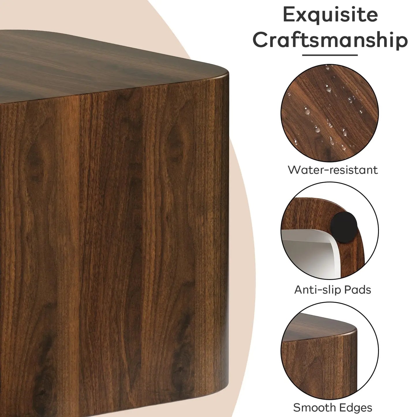 Nesting Coffee Table And End Table Set Modern Wood