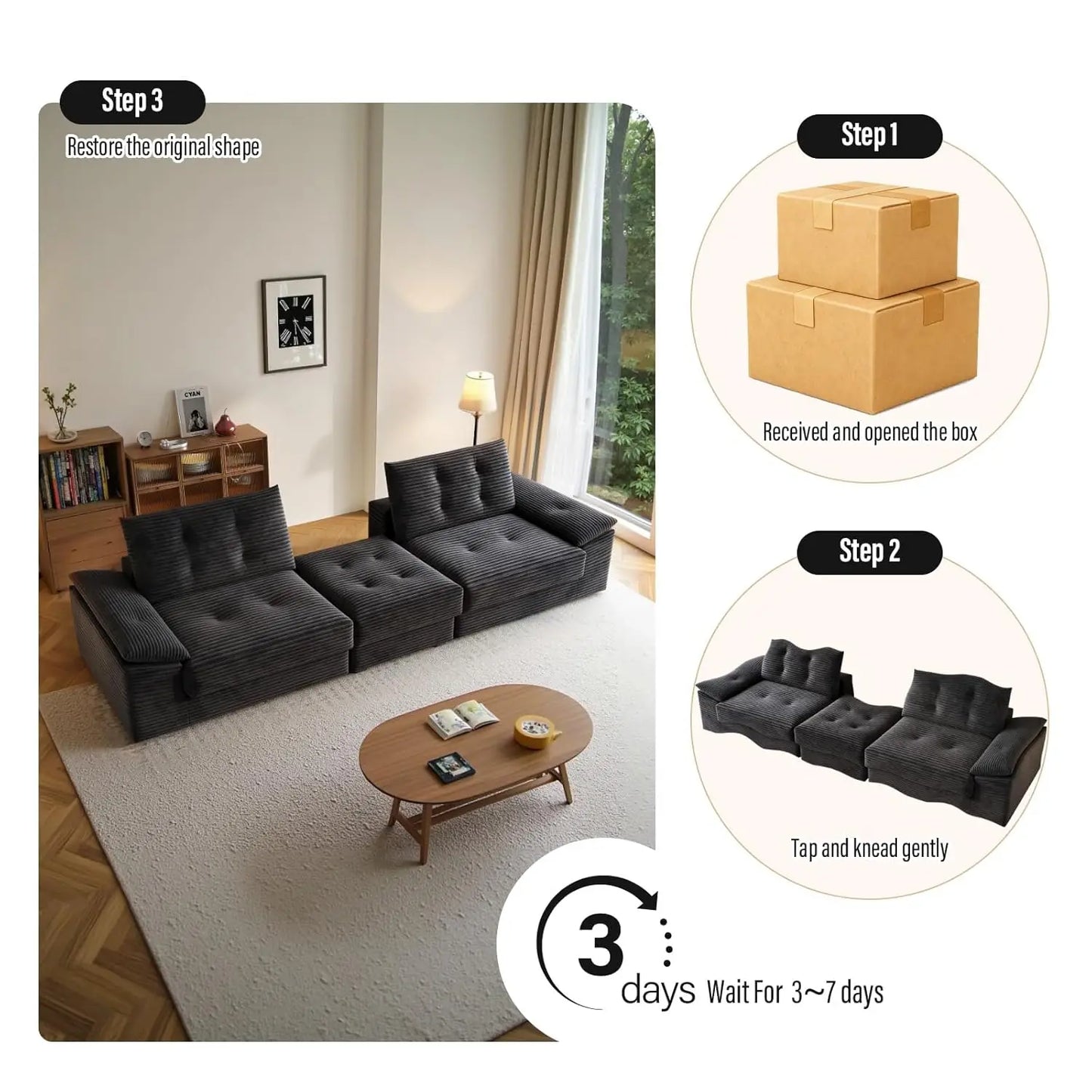 Compressed Convertible Sofa Bed Customized No Assembly Required