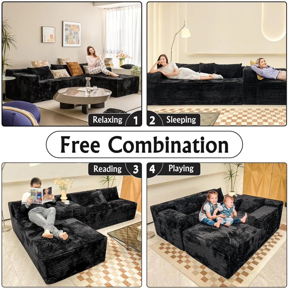 Cloud Sectional Sofa With L Shaped Chaise Modern Modular Design