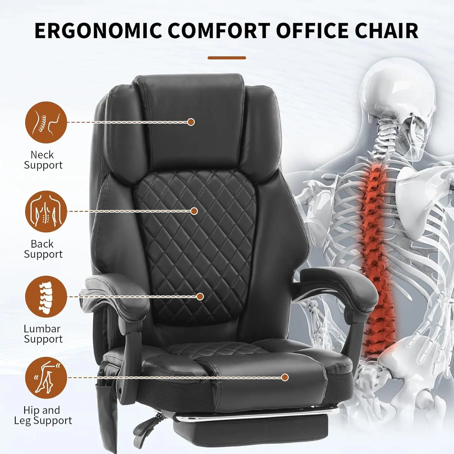 XMSJ Massage Office Chair With Heat And 6 Vibration Points