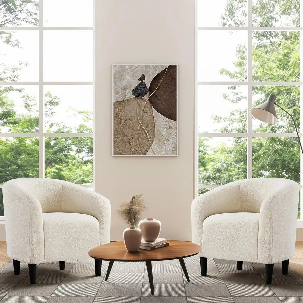LISM Barrel Accent Chairs Set Of 2 For Living Room