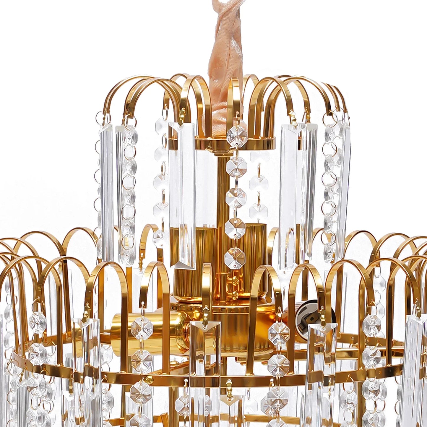 Led Crystal Chandelier Modern Luxury Ceiling Light Pendant Fixture E14