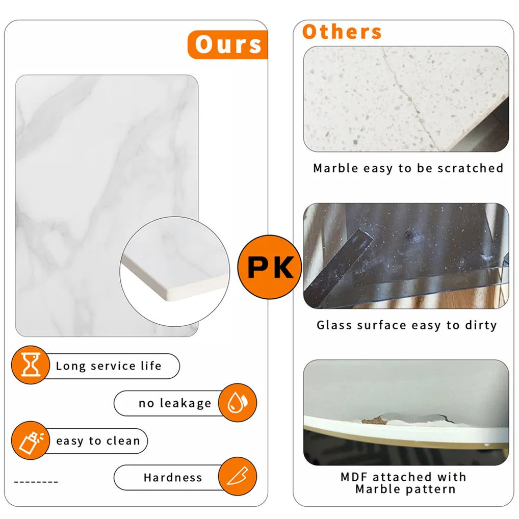 Marble Top Side Table Sofa End Table Bedside Nightstand