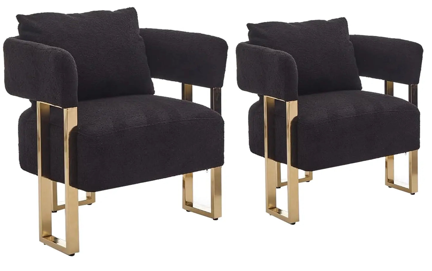Modern Barrel Accent Chairs Upholstered Set Of Two