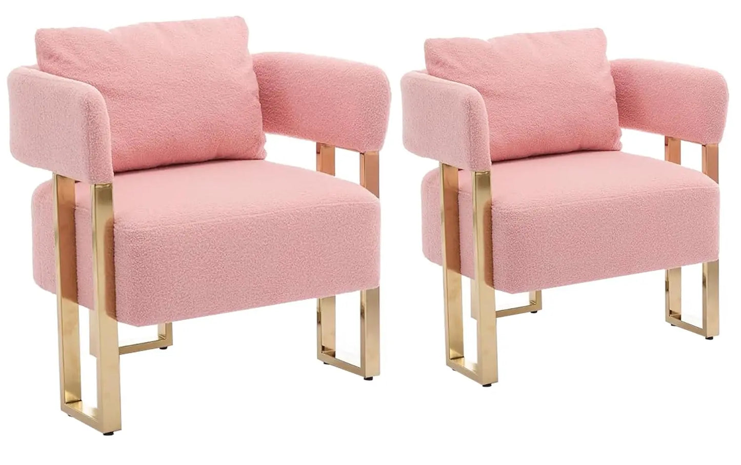 Modern Barrel Accent Chairs Upholstered Set Of Two