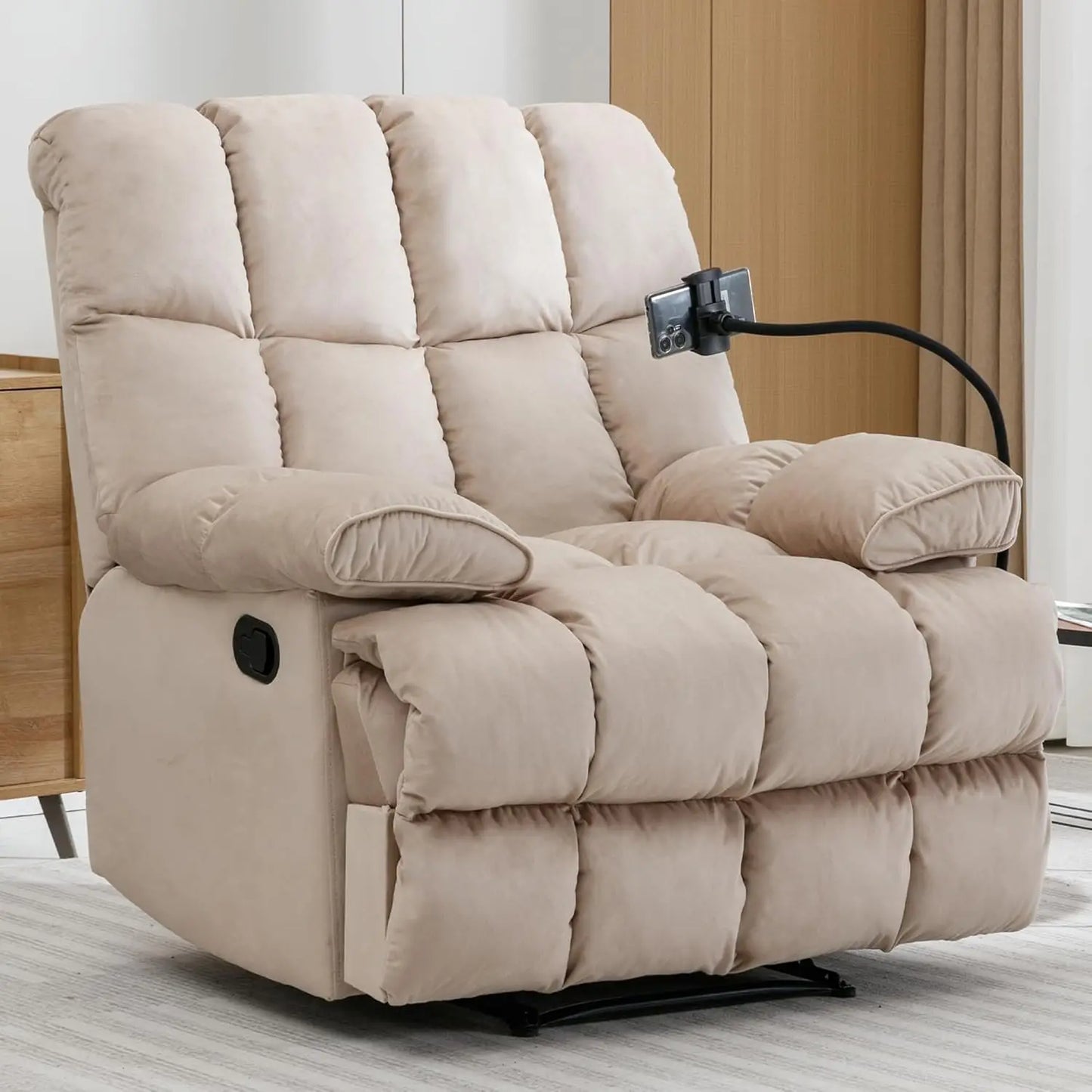 CHENGWEI Oversized Recliner Chair for Adults 400 Lbs Heavy Duty