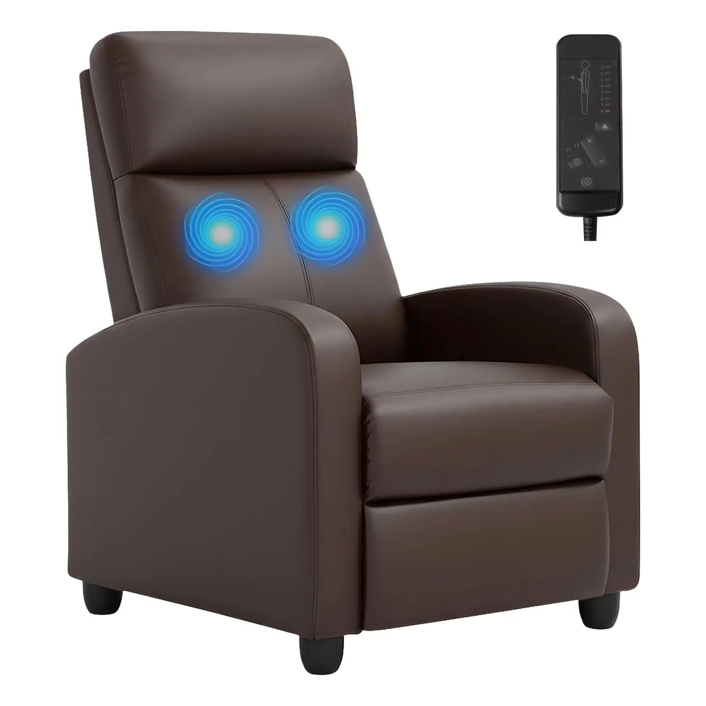 Recliner Chair Single Reclining Sofa For Home Theater Lumbar Support
