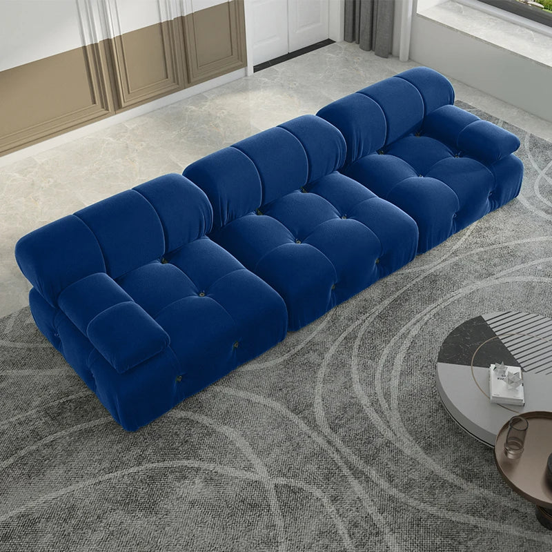 Sdorens Modern Minimalist Velvet Modular Sectional Sofa Set