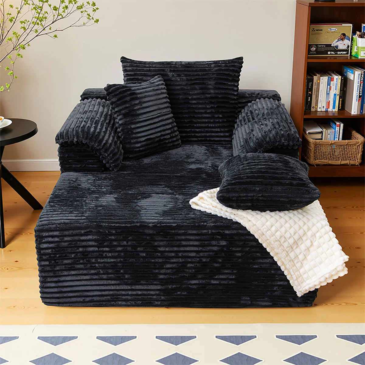 Minimalist Single Sofa Bed For Living Room Bedroom Cushions Included