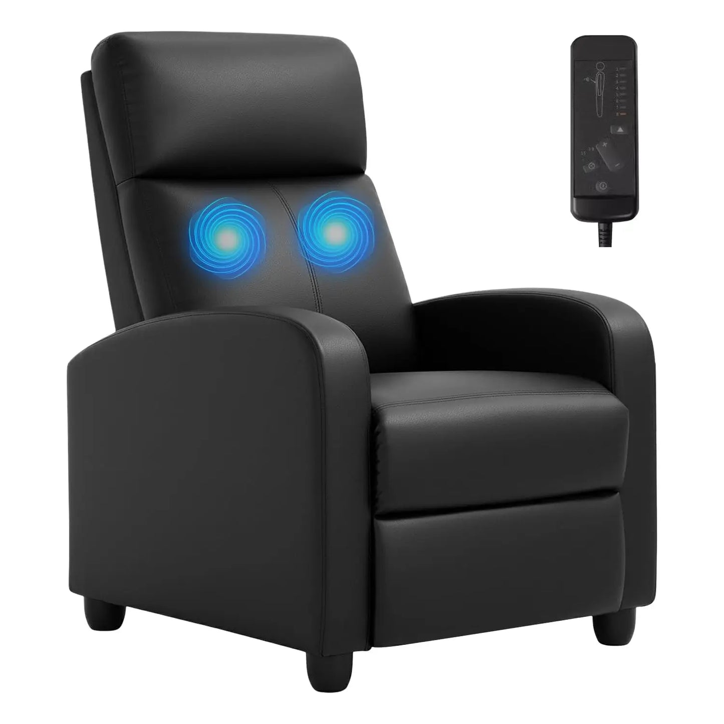Recliner Chair Single Reclining Sofa For Home Theater Lumbar Support