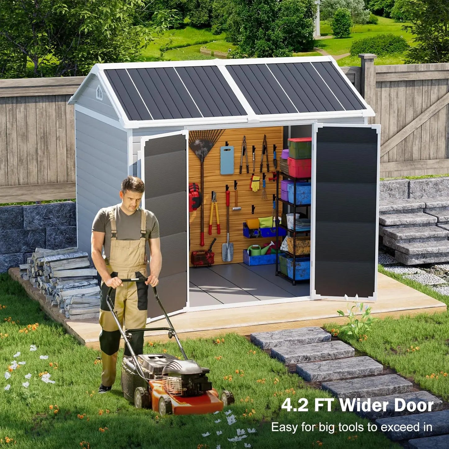 Resin Storage Shed With Floor And Windows Included