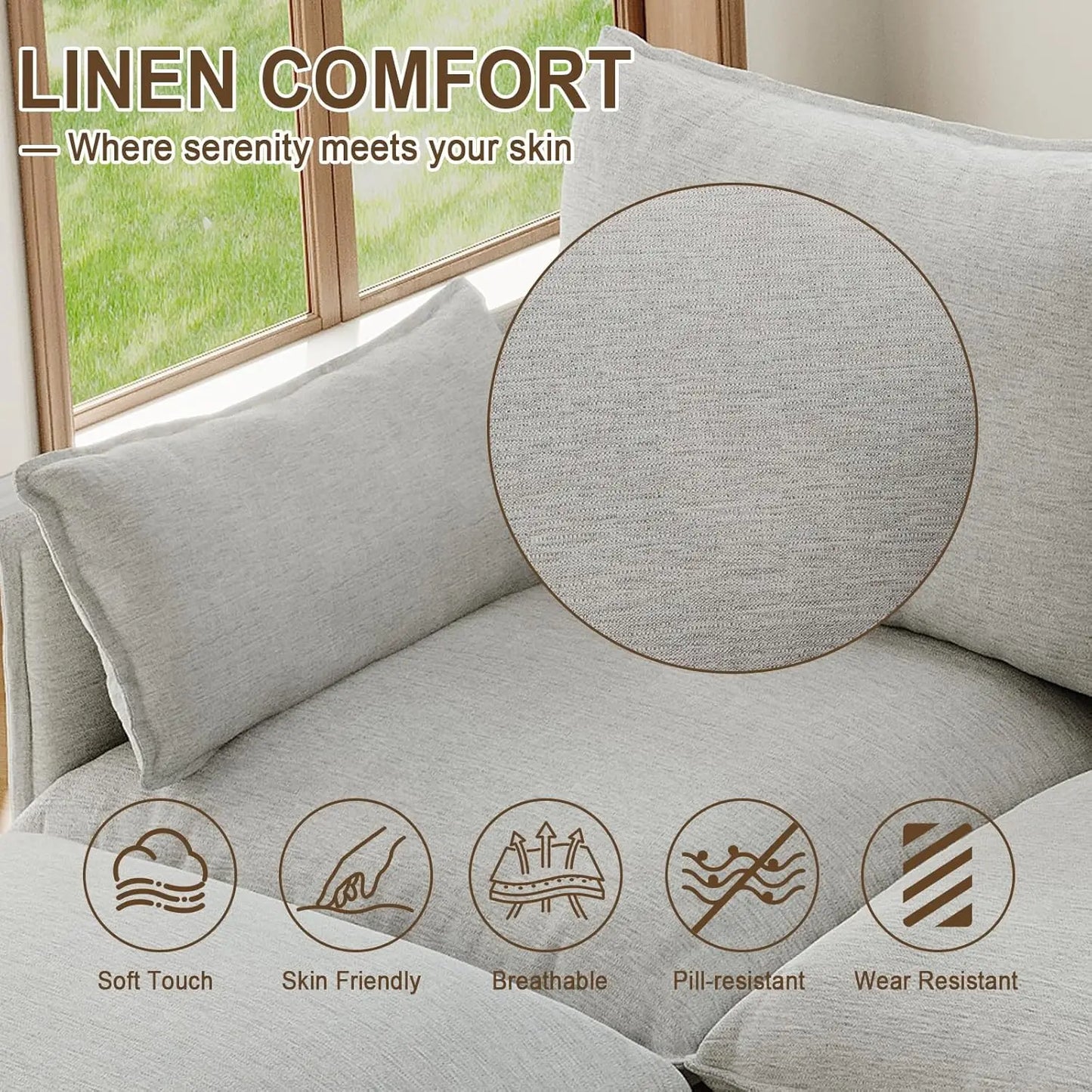 Guohe L Shape Cloud Modular Sectional Sofa Waterproof