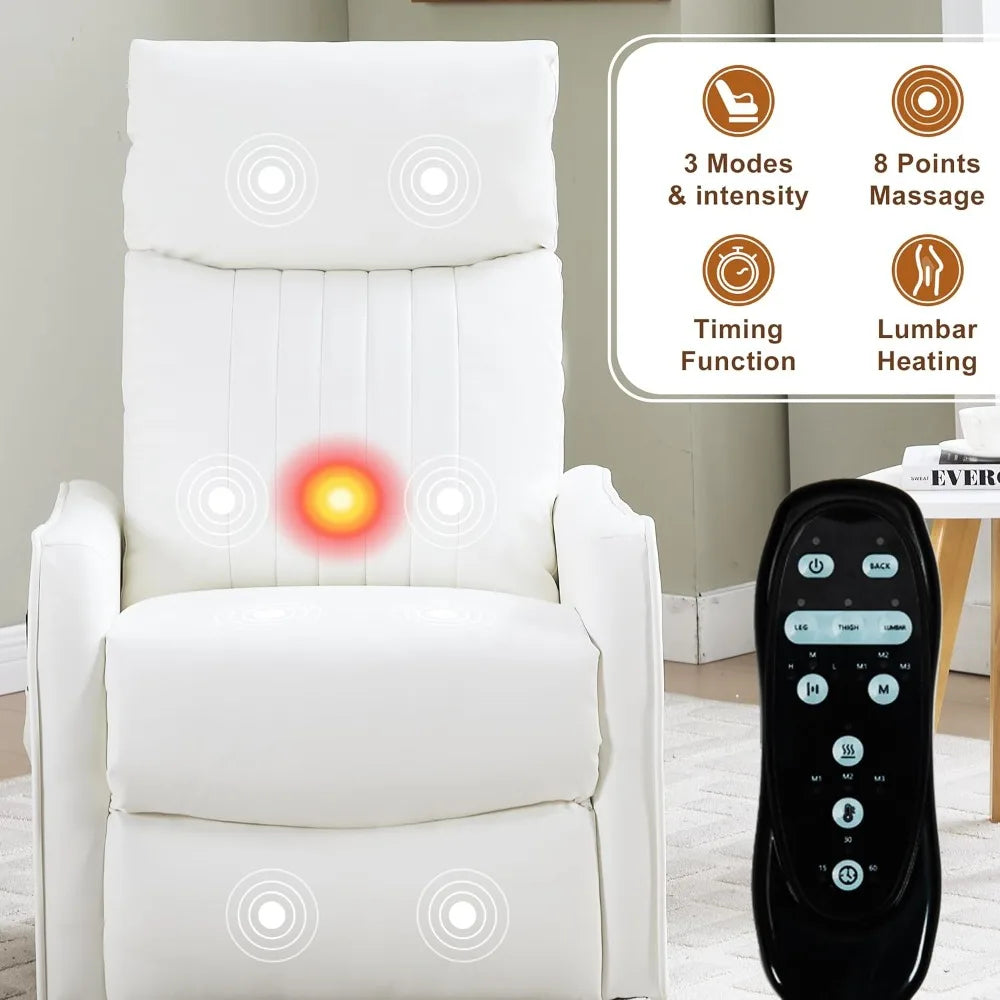 Manual Swivel Rocker Recliner Chair For Adults With Massage