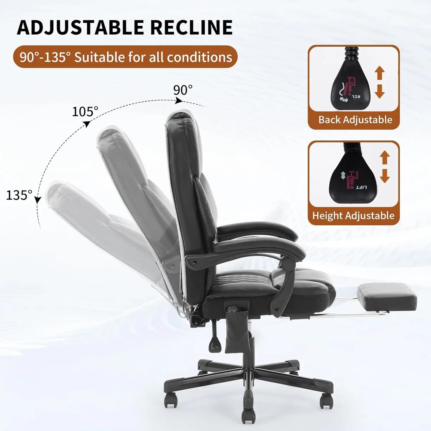 XMSJ Massage Office Chair With Heat And 6 Vibration Points