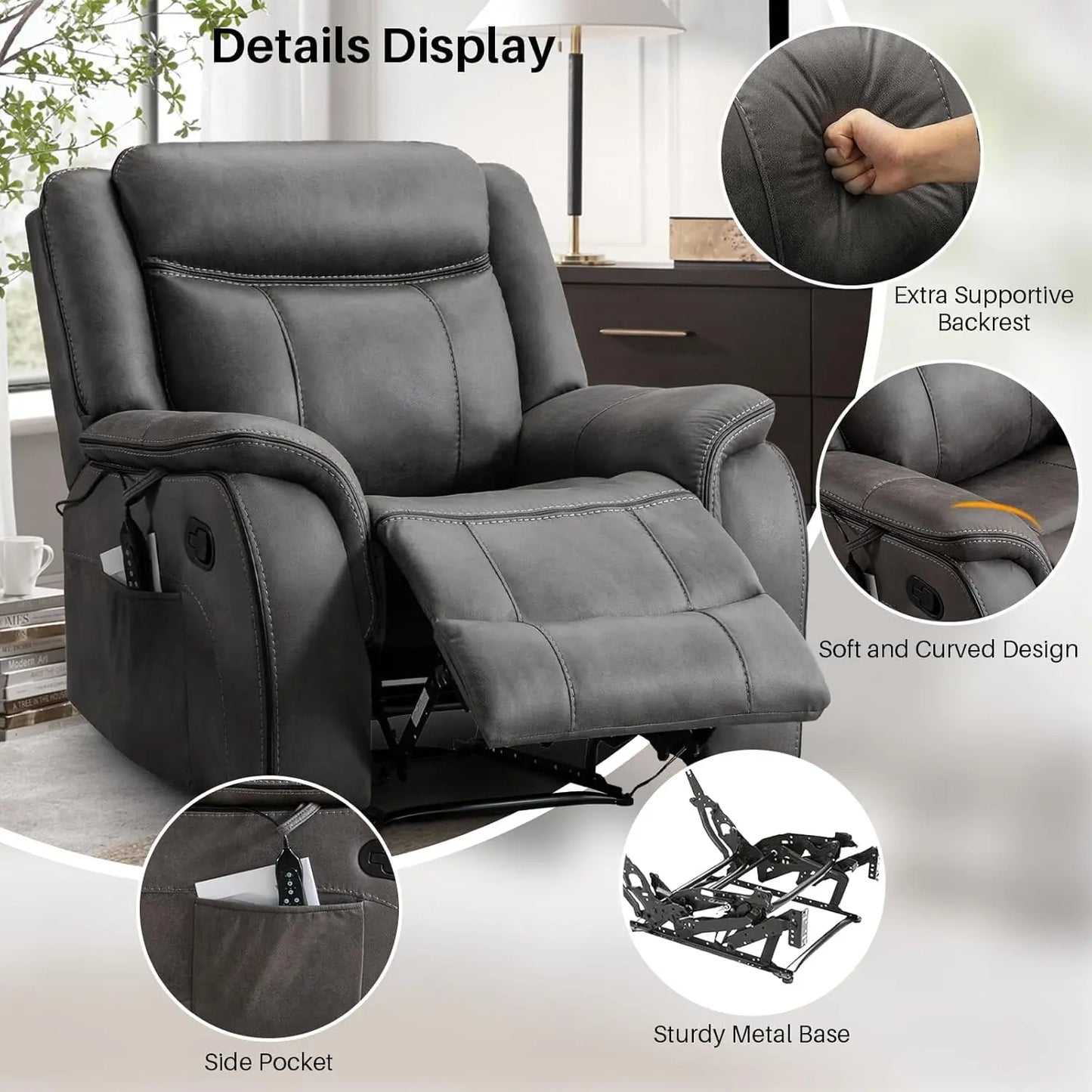 Chengwei Massage Recliner Chair With Heat And Faux Leather