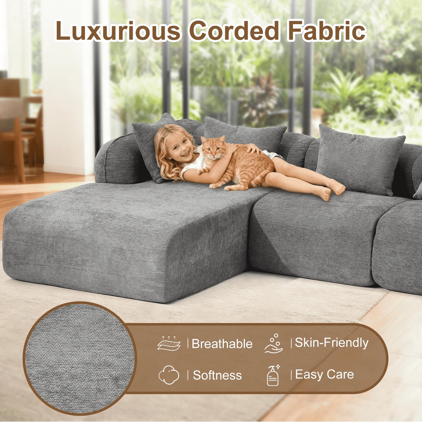 Redlife Sherpa Modular Cloud Sofa L Shaped Sectional