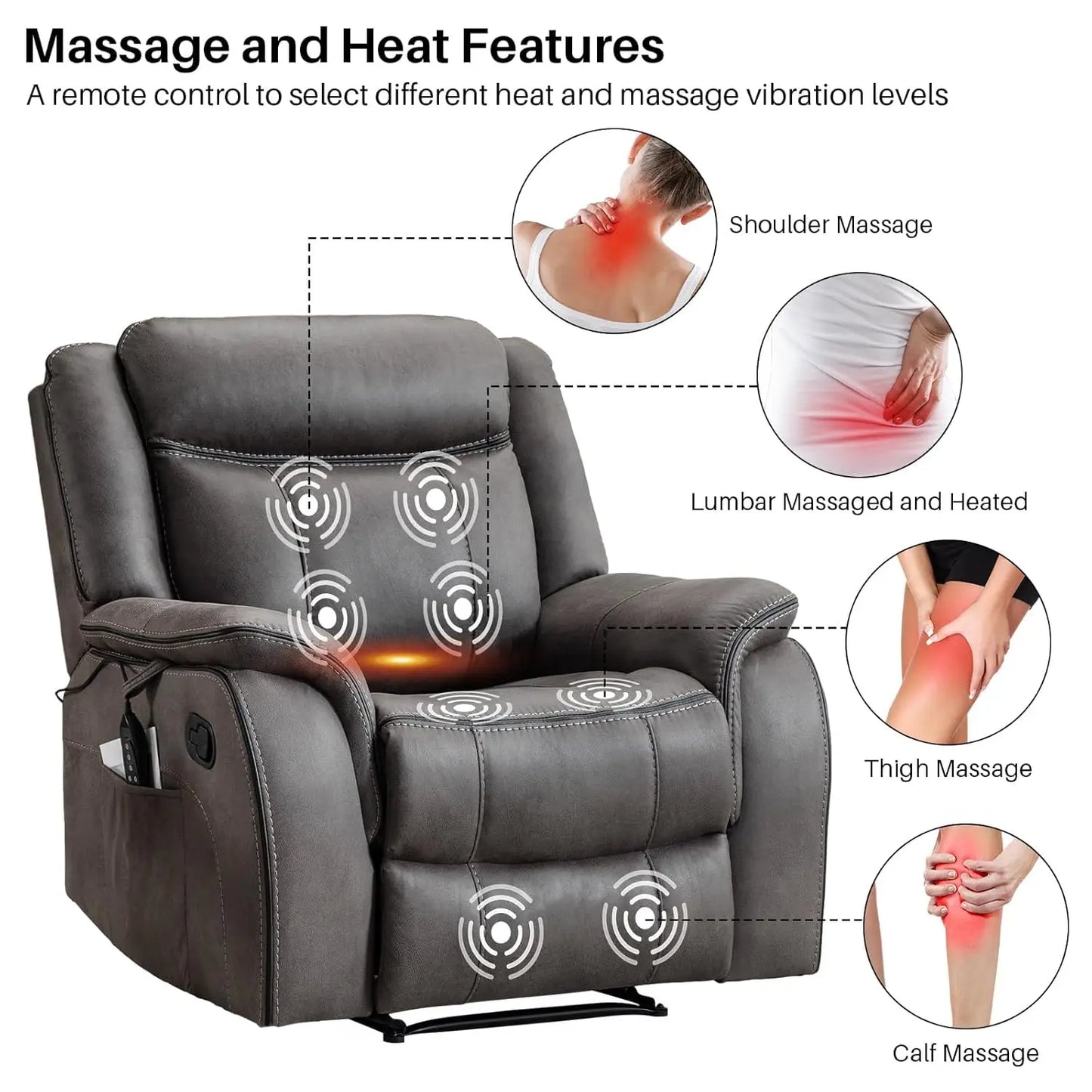 Chengwei Massage Recliner Chair With Heat And Faux Leather
