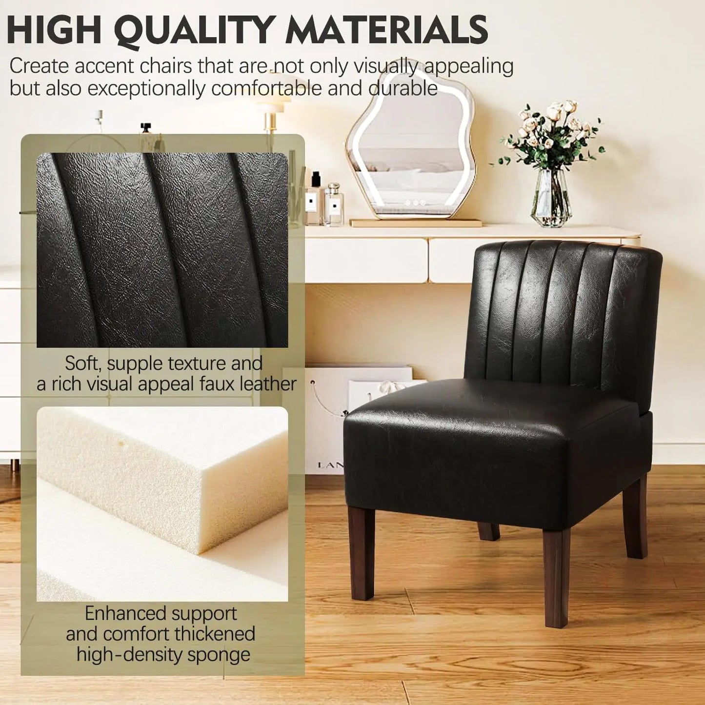 MOYU Armless Accent Chairs Set Of 2 Upholstered Living Room