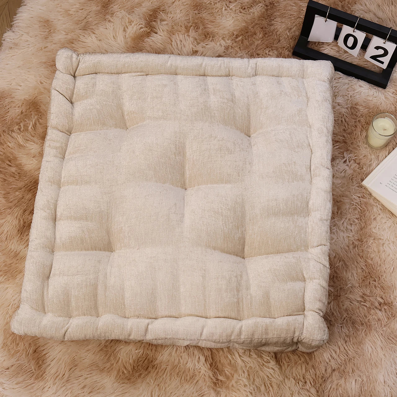 Square Intelligent Design Memory Floor Pillow for Meditation and Yoga