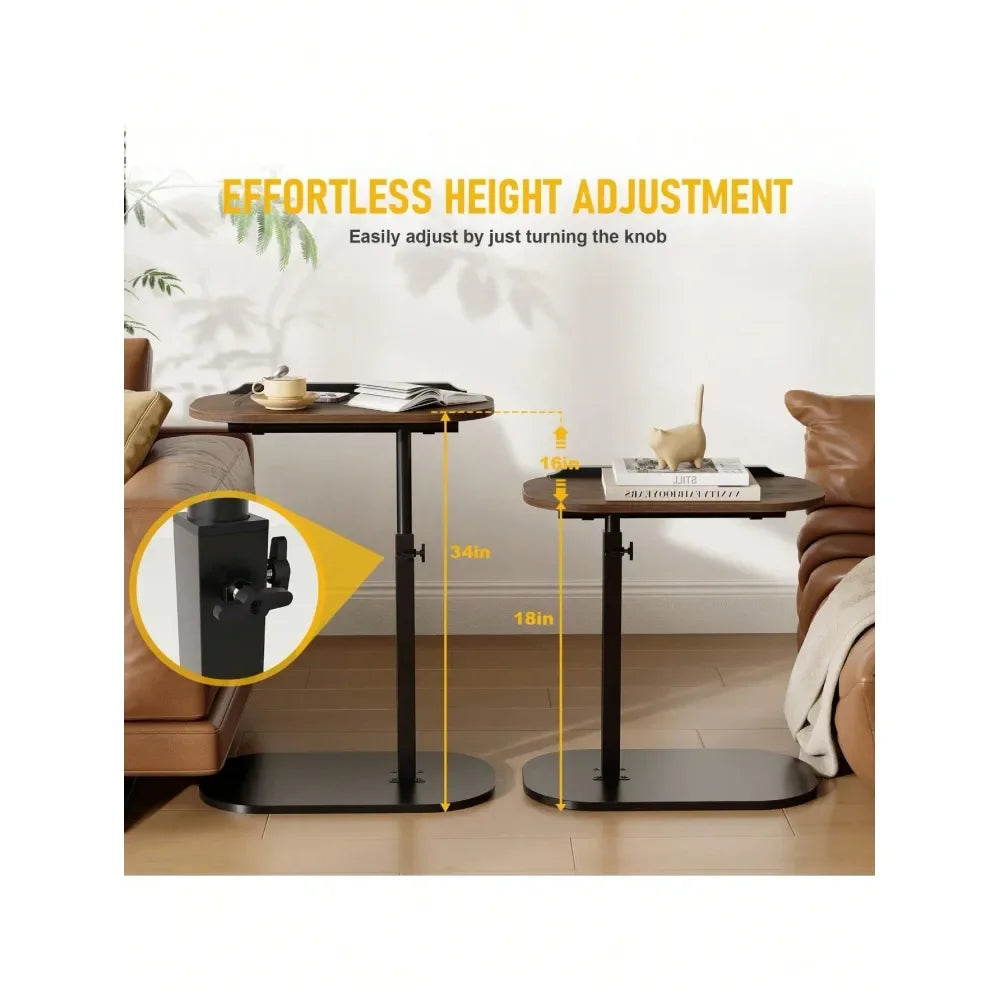 XMSJ Swivel Top C Table for Home Office Corners Modern