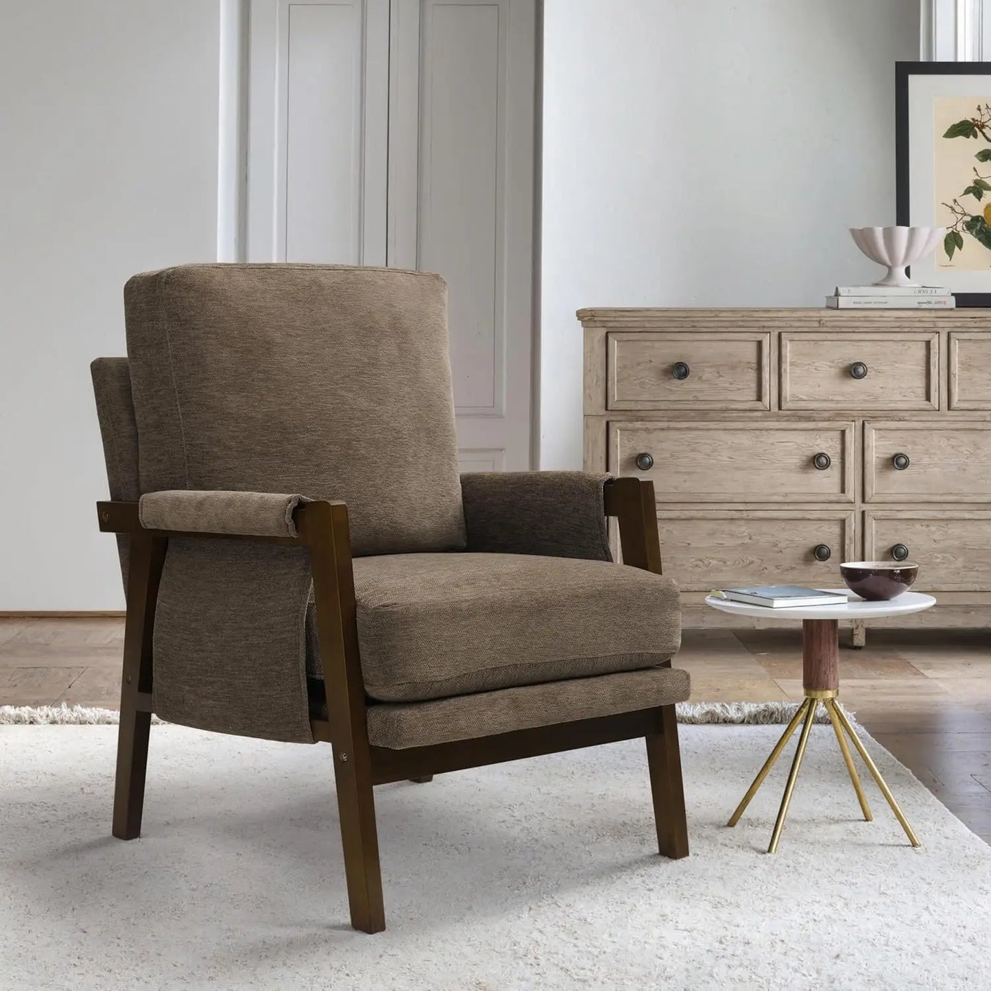 MOYU Mid Century Modern Upholstered Accent Arm Chair