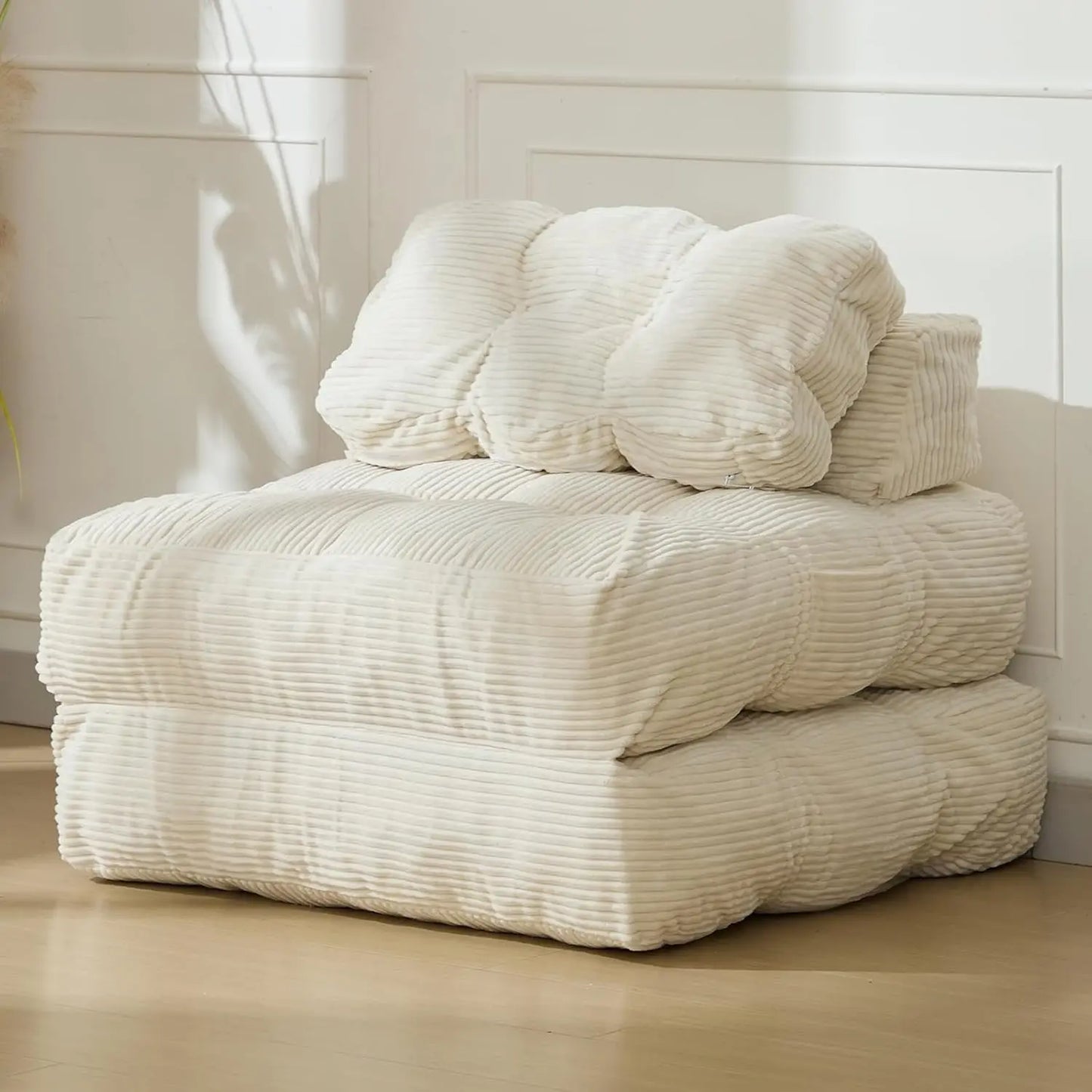 HiMISS 3 In 1 Folding Sofa Bed With Pillow BackSupport