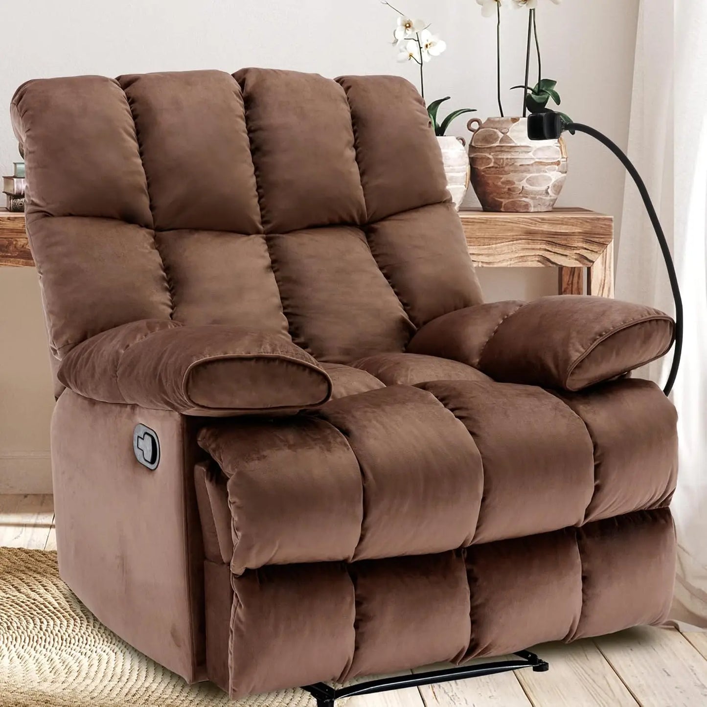 CHENGWEI Oversized Recliner Chair for Adults 400 Lbs Heavy Duty
