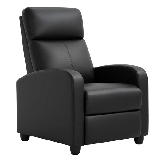 Recliner Chair Single Reclining Sofa For Home Theater Lumbar Support