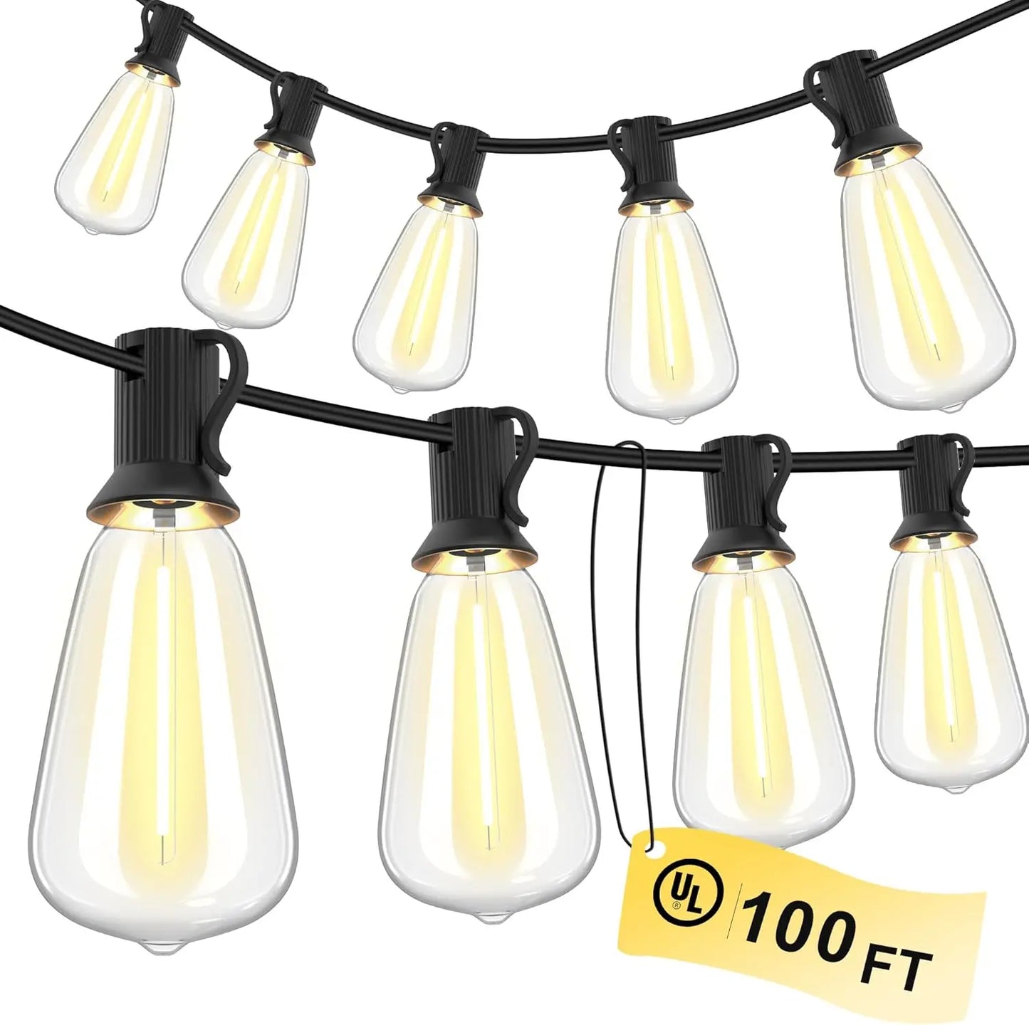 MIMIRGB LED Outdoor String Lights Waterproof Dimmable Patio