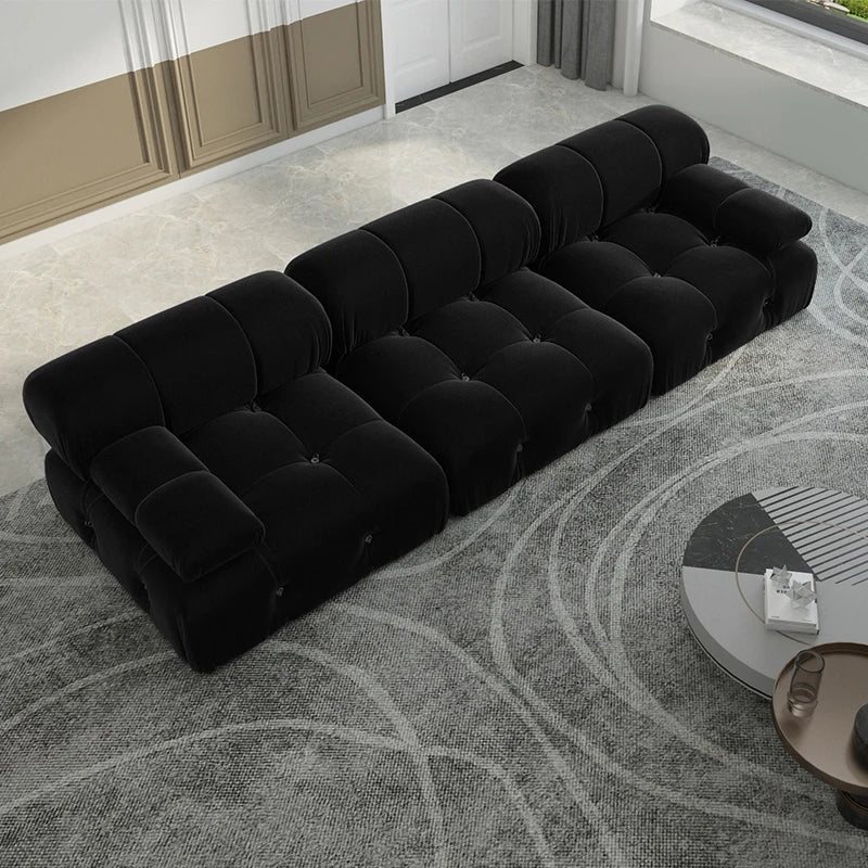 Sdorens Modern Minimalist Velvet Modular Sectional Sofa Set